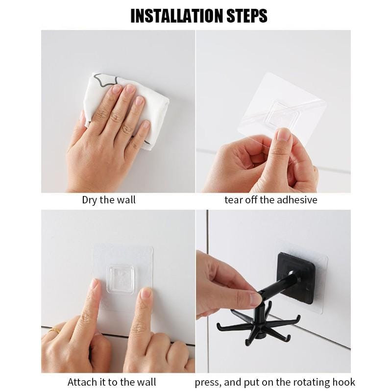 Miniatura 2 de Gancho Adhesivo Giratorio Multifuncional